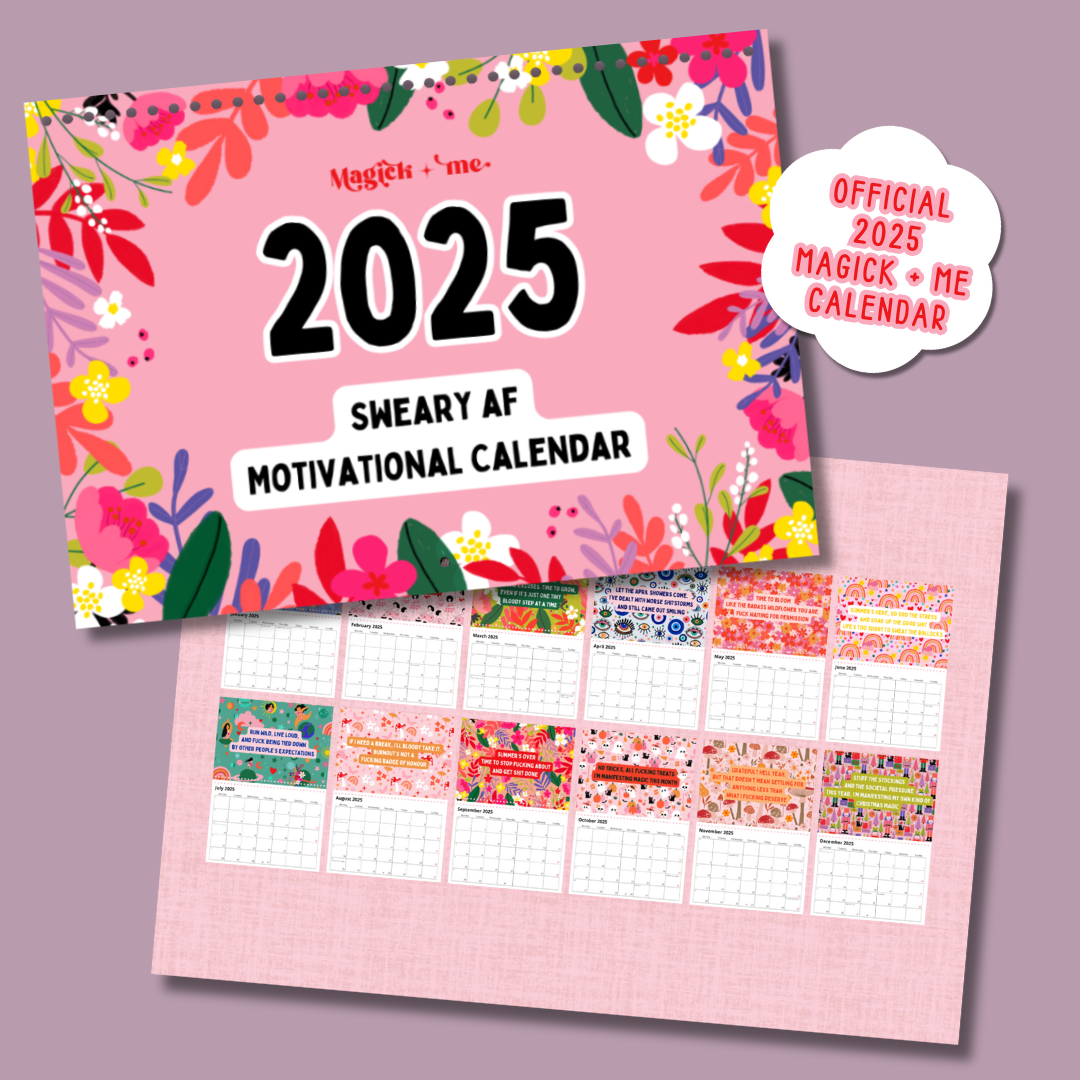 Sweary Motivational 2025 Calendar | Sweary Affirmation Monthly Planner