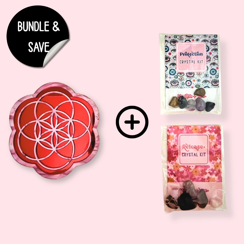Crystal kits and crystal grid display board clearance sale