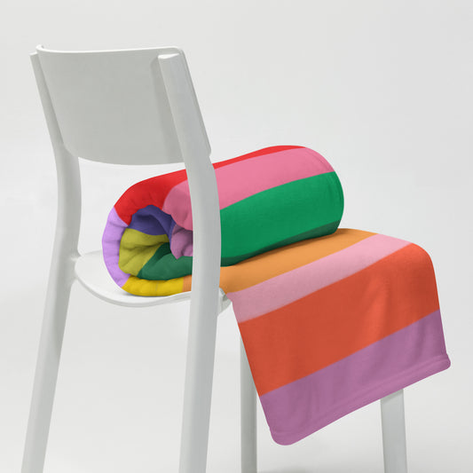 Rainbow Stripe Throw