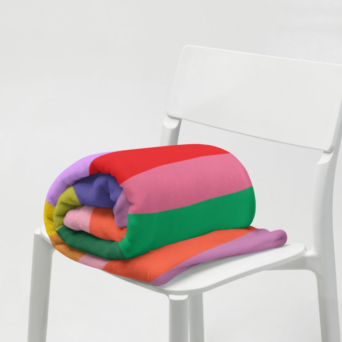 Rainbow Stripe Throw