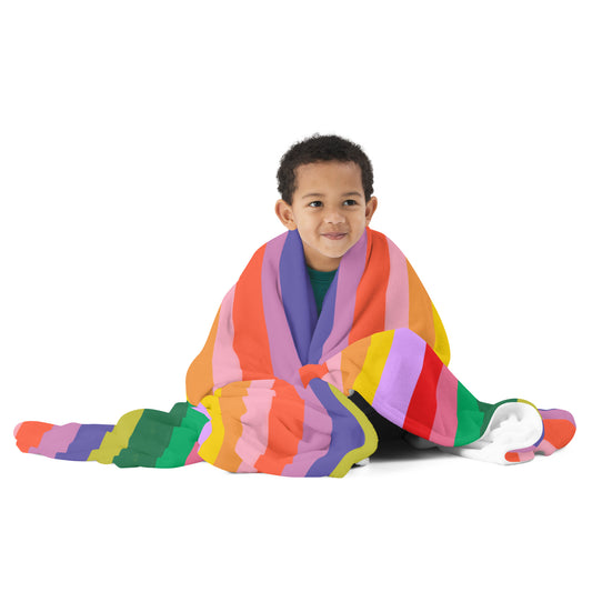 Rainbow Stripe Throw