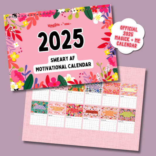 Sweary Motivational 2025 Calendar | Sweary Affirmation Monthly Planner