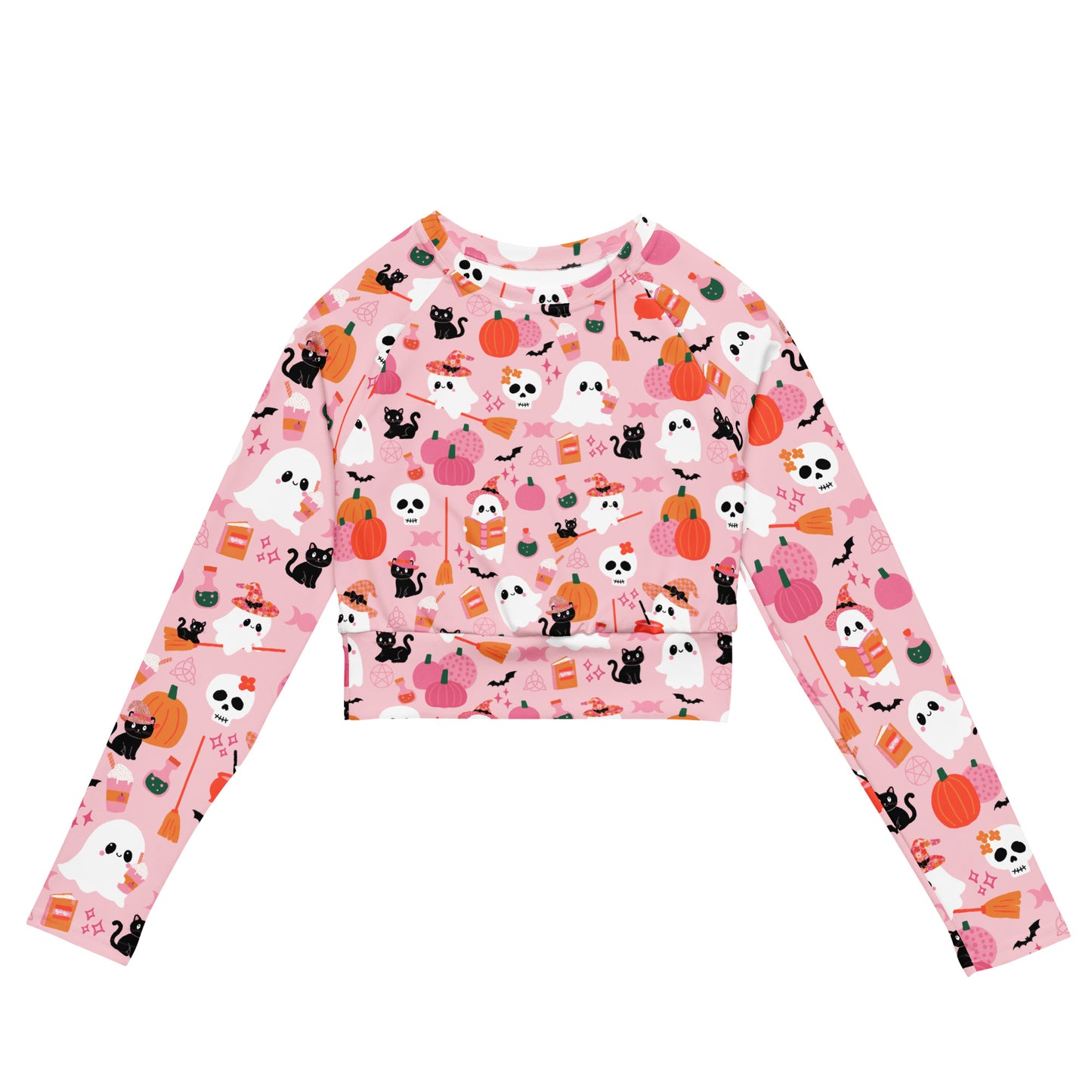 BOO-tique long-sleeve crop top