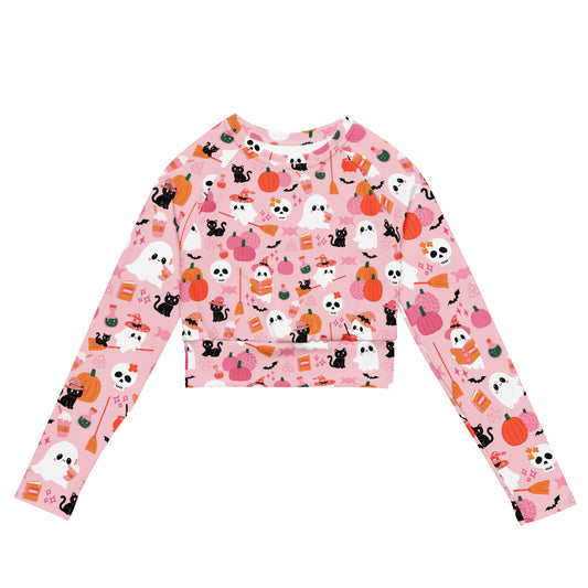 BOO-tique long-sleeve crop top