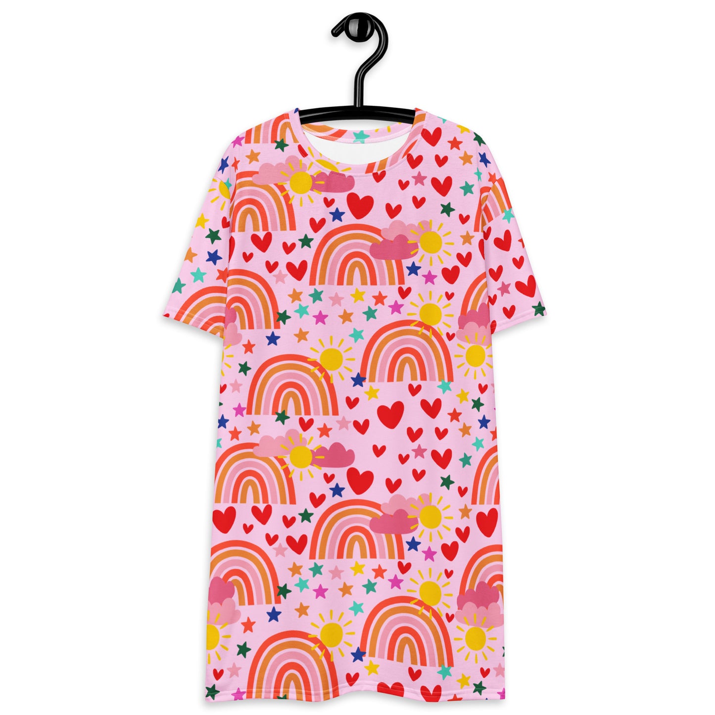 Rainbow Love T-shirt Dress