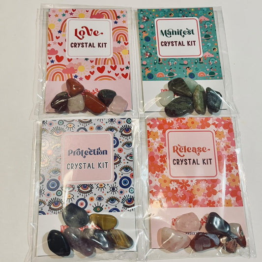 Crystal kits for gridding | Starter Crystal Pack | Small Crystal Tumblestones