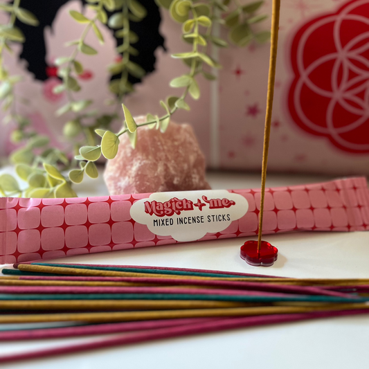 Red and Pink Reversible Incense Holder & Incense Pack